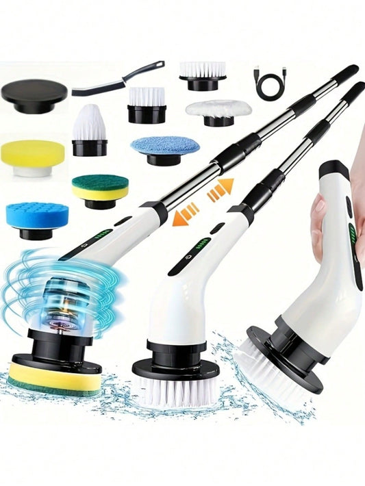 Electric Spin Scrubber With 9 Brush Heads (2)