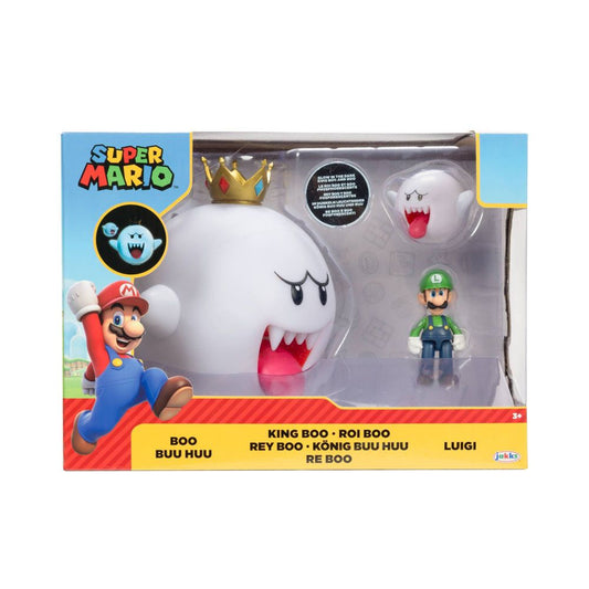 3-Piece Nintendo King Boo with Luigi Action Figure Set (1)