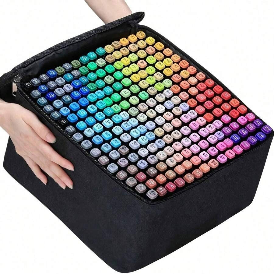 120 Dual Tip Art Markers w/ Case (1)