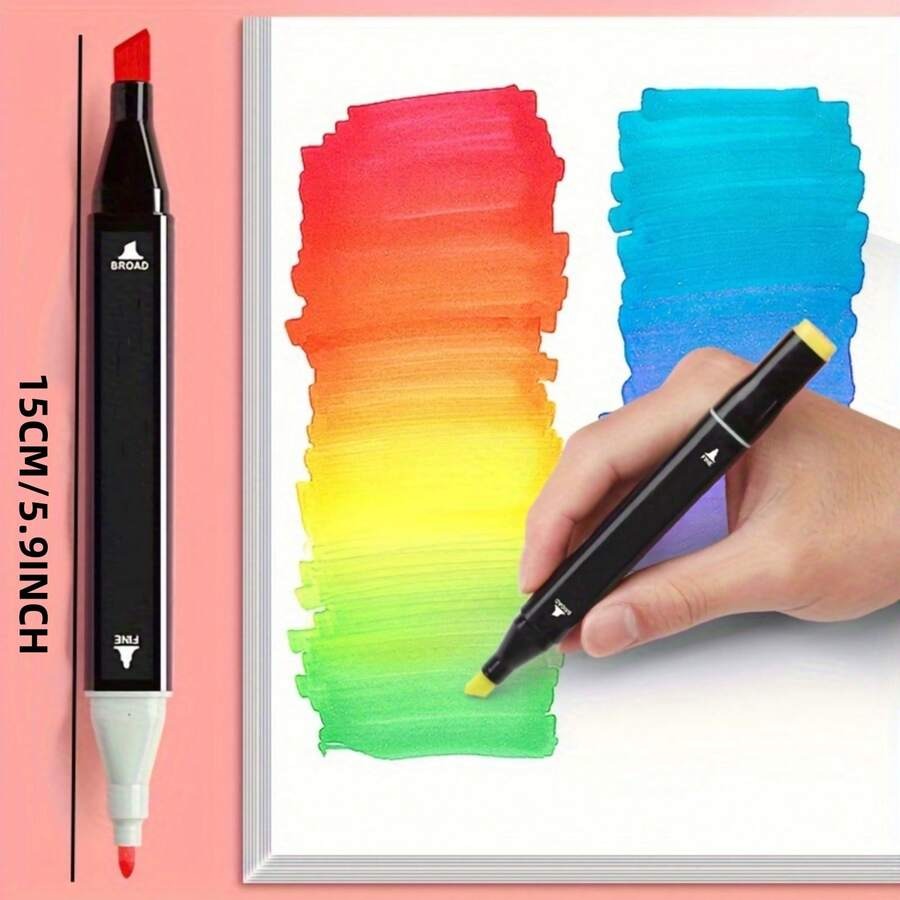 120 Dual Tip Art Markers w/ Case (4)