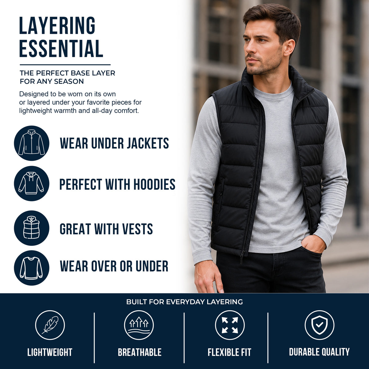 5-Pack Men's Long Sleeve Crew Neck T-Shirt Tee Soft Work Casual Jersey Tees (3)