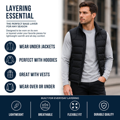 5-Pack Men's Long Sleeve Crew Neck T-Shirt Tee Soft Work Casual Jersey Tees (3)