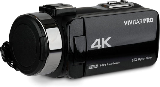 Vivitar 4K Wi-Fi Video Camera – 18x Zoom, Touchscreen, Night Vision & Microphone Jack (1)