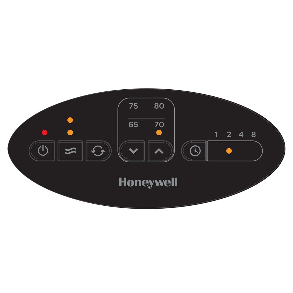 Honeywell Digital Ceramic Compact Tower Heater Black: Indoor Space Heater (4)