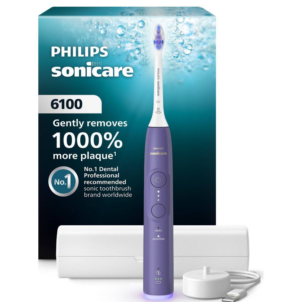 Philips Sonicare 6100 Rechargeable Electric Toothbrush with Travel Case and Brush Head (1)