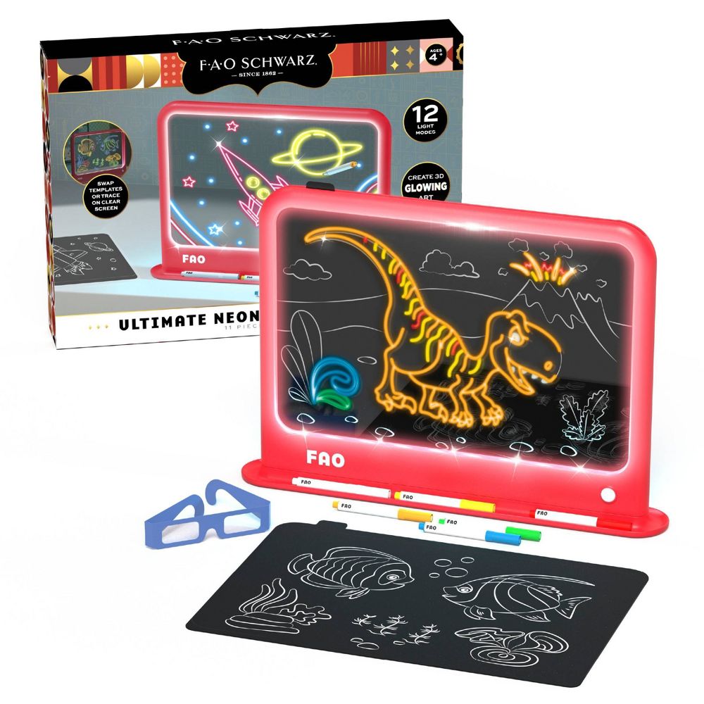 FAO Schwarz Ultimate Neon Light Board 11pc Set (1)