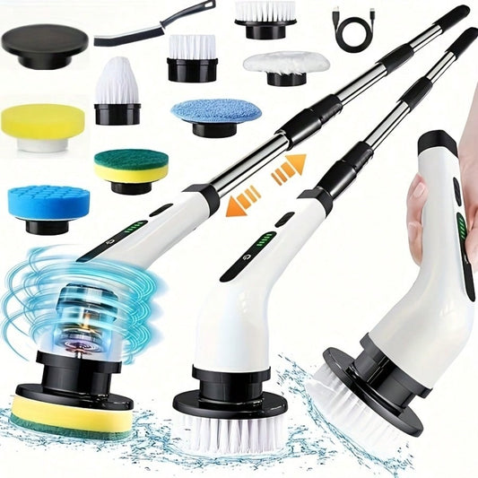 Electric Spin Scrubber With 9 Brush Heads (1)