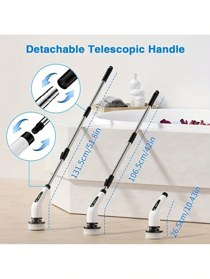 Electric Spin Scrubber With 9 Brush Heads (4)